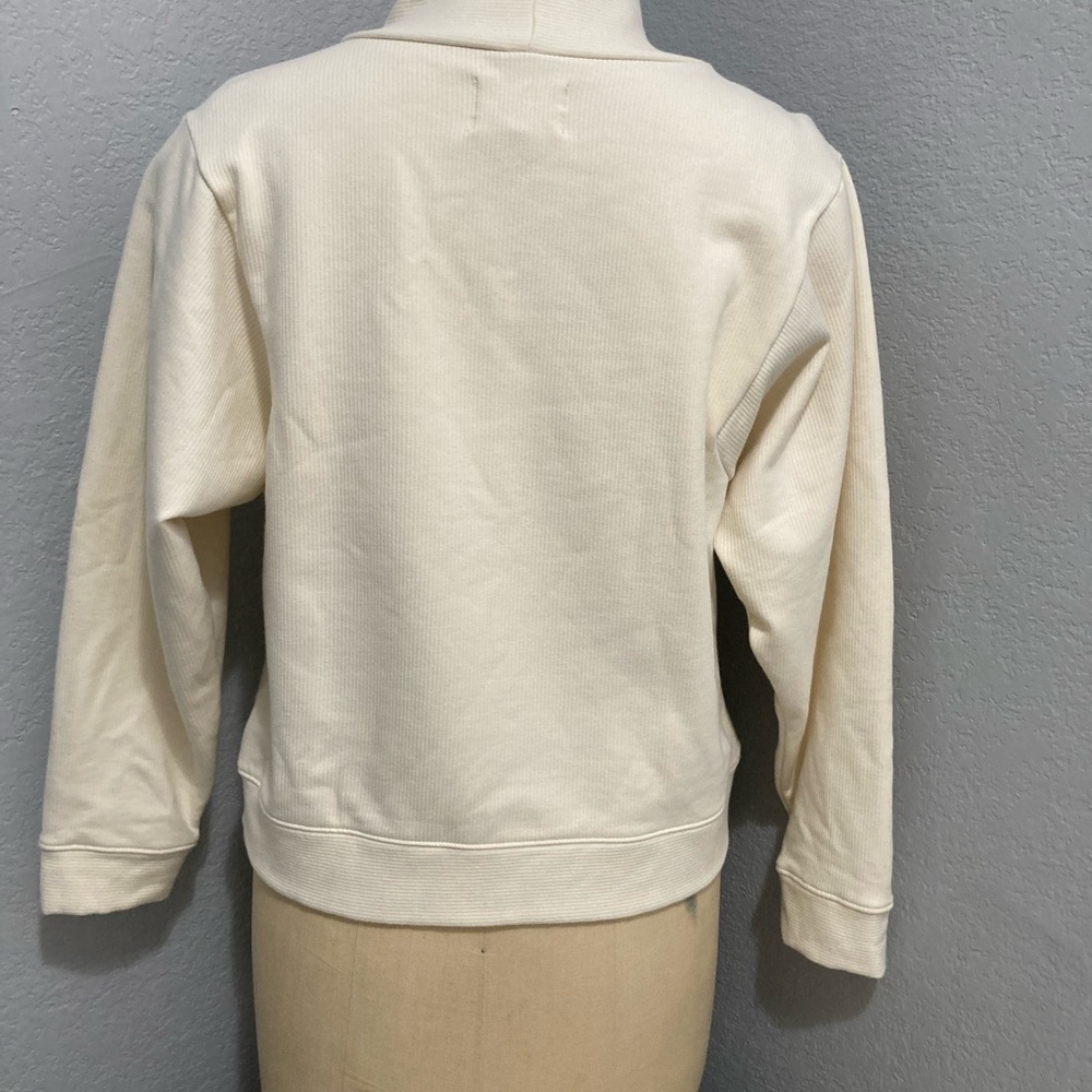 NWOT Madewell Super Comfy Organic MWL Line Cream Sweatshirt Size Small - Picture 6 of 9